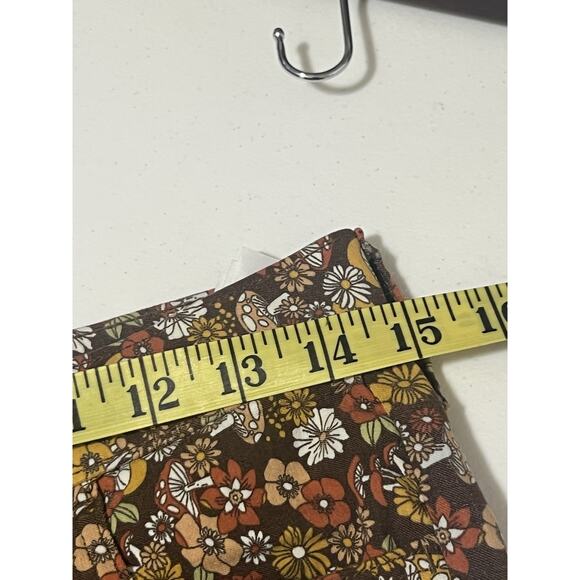 Hollister Women's High Rise Strech Flare Pants Floral Hippie 70s Print Size M - Picture 8 of 11